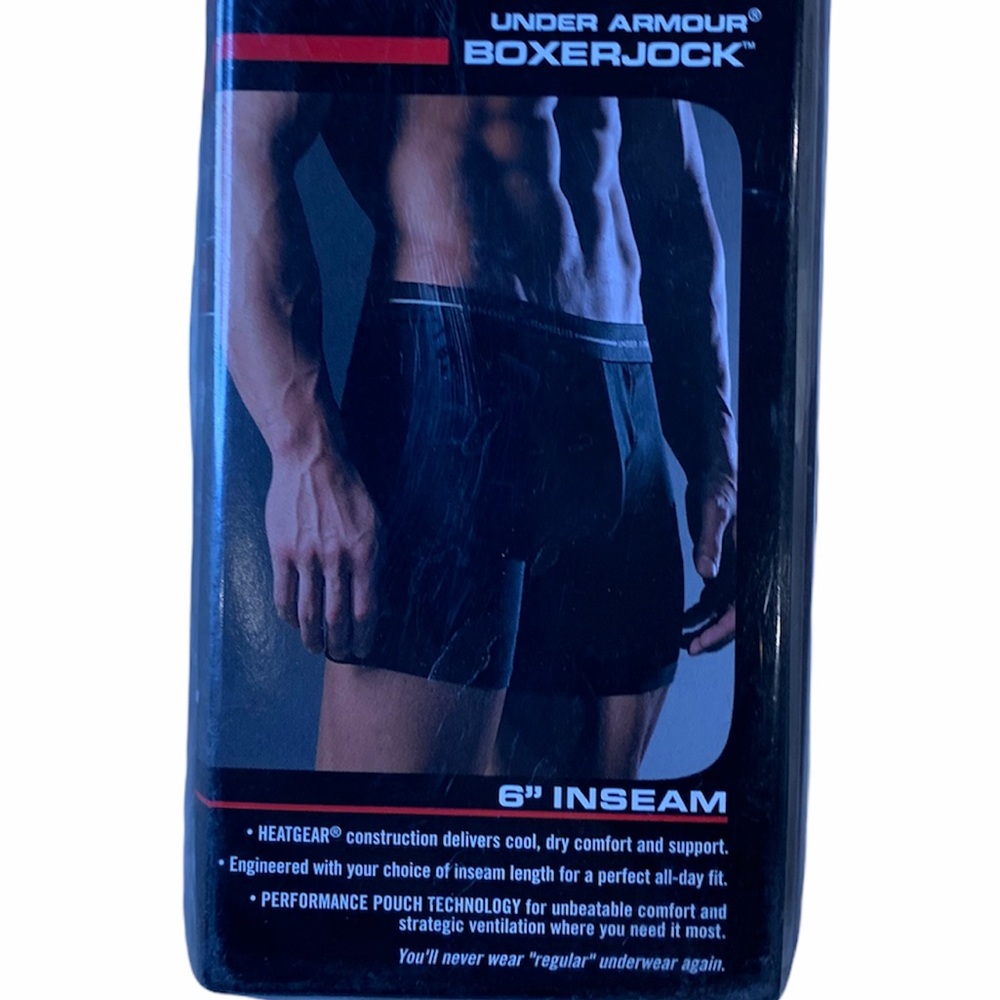 BNIB Men’s Under Armour black 6” inseam boxerjock™️ shorts/underwear/boxer brief